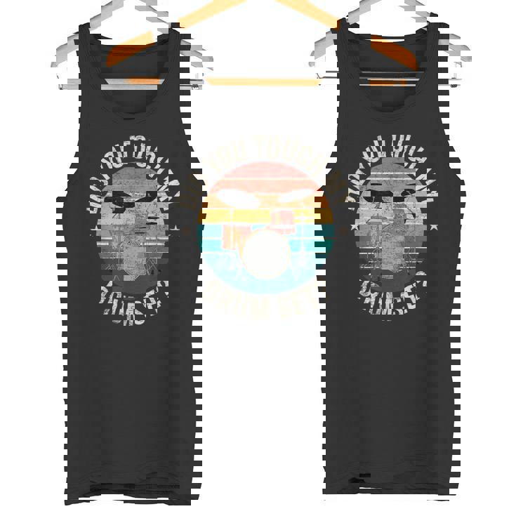 ディッド・ユー・タッチ・マイ・ドラム・セット・ファニー・ドラマー・パーカッション・ドラム タンクトップ