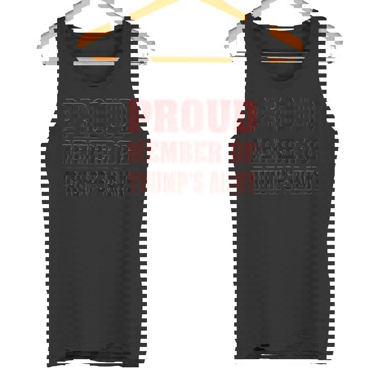 トランプの誇り高きメンバー陸軍シャツ投票トランプ大統領 タンクトップ