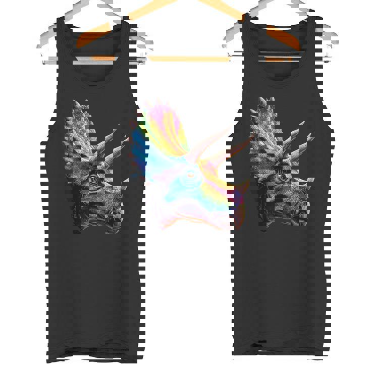 トリケラトプス 恐竜大好き かわいいトリケラトプス タンクトップ