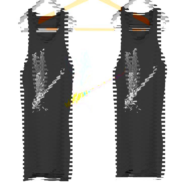 トンボ モチーフ 昆虫 カラフル 羽 虫 トンボ タンクトップ