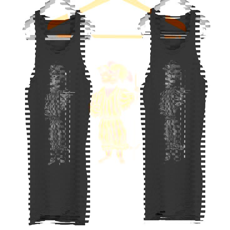 ドイツ ランドスケニヒト猫 ルネサンス ツヴァイハンダー 剣 Hema タンクトップ