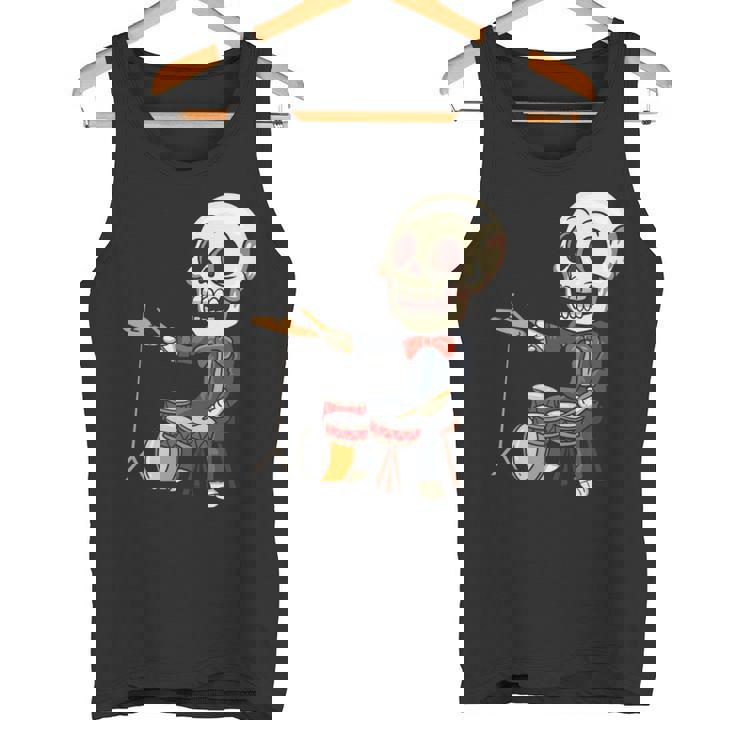 ドラミング スケルトン ドラム プレーヤー ドラマー パーカッション ドラム 長袖tシャツ タンクトップ