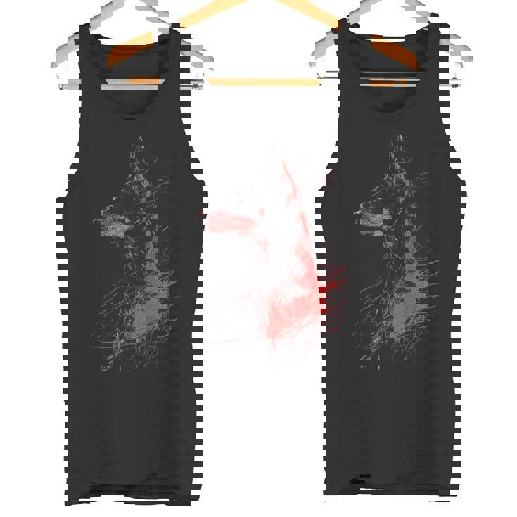 ドーベルマン グラフィック ペット アートワーク 犬 ドーベルマン タンクトップ