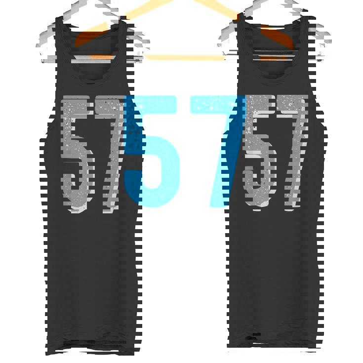 ナンバー 57 スポーツブルーナンバー タンクトップ