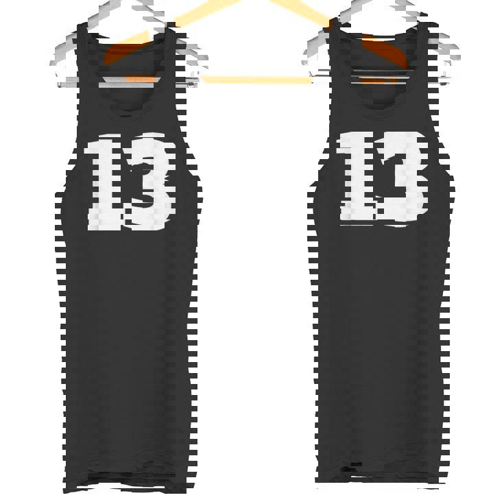 ナンバー13 Thirn スポーツチーム フロントプリント お揃い 誕生日 タンクトップ