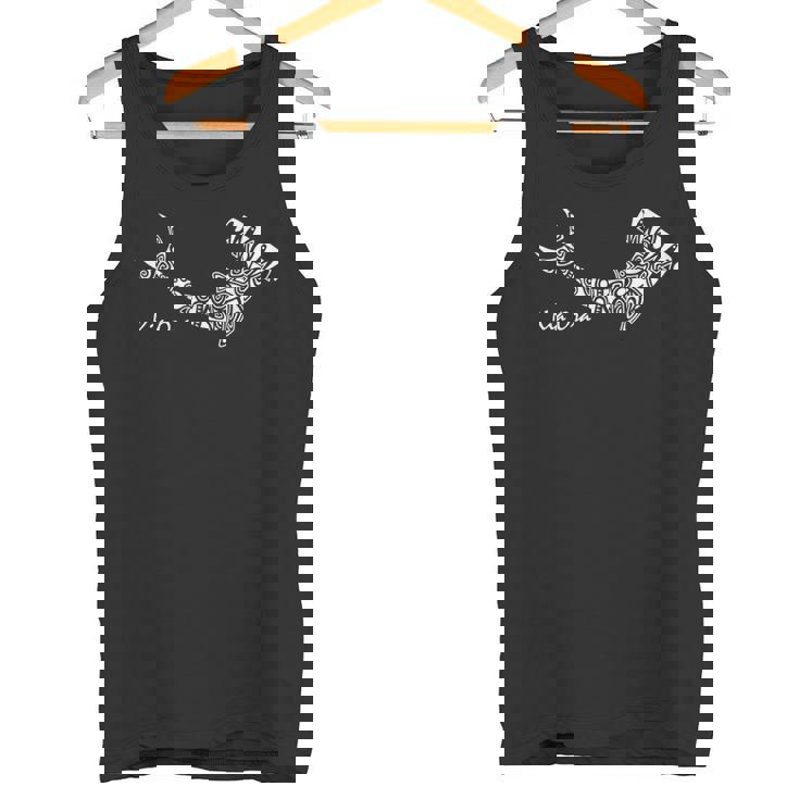 ニュージーランドのシンボル ハカマオリ族のハンマーヘッドシャーク。 タンクトップ