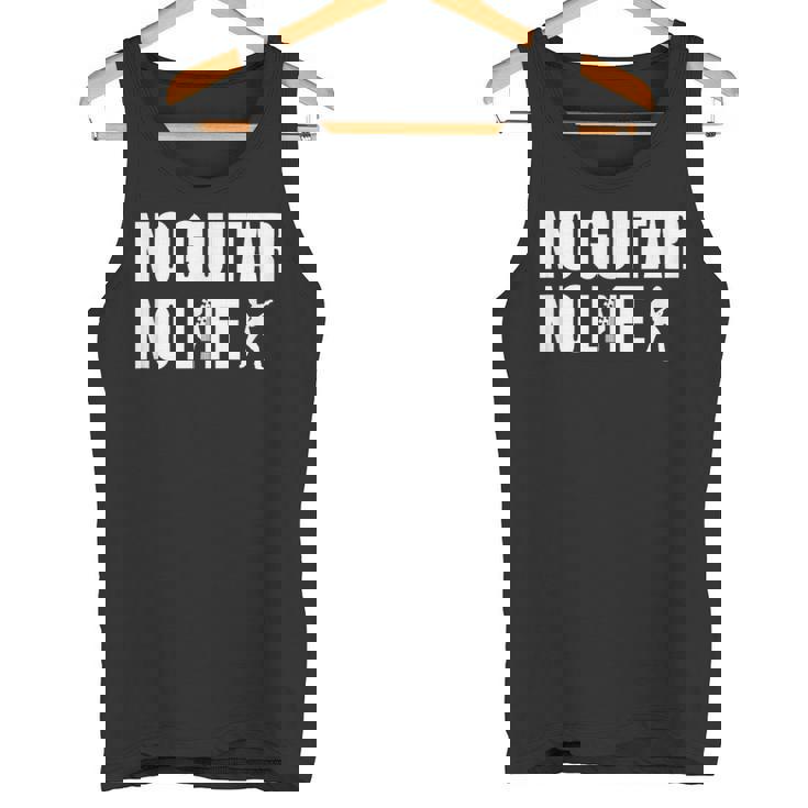 ノーギターノーライフ ギター好き ギター エレキギター ポップ音楽 ロック音楽 軽音部 バンド タンクトップ