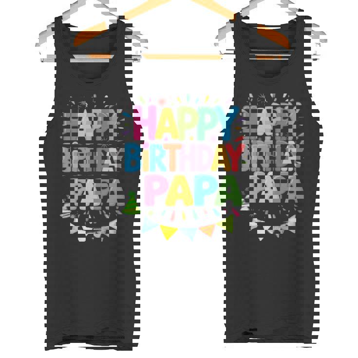 ハッピーバースデーパパはパパの誕生日 長袖tシャツ タンクトップ