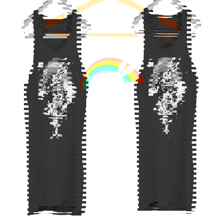 ハロウィーン 白いウサギ 不思議の国のアリス タンクトップ