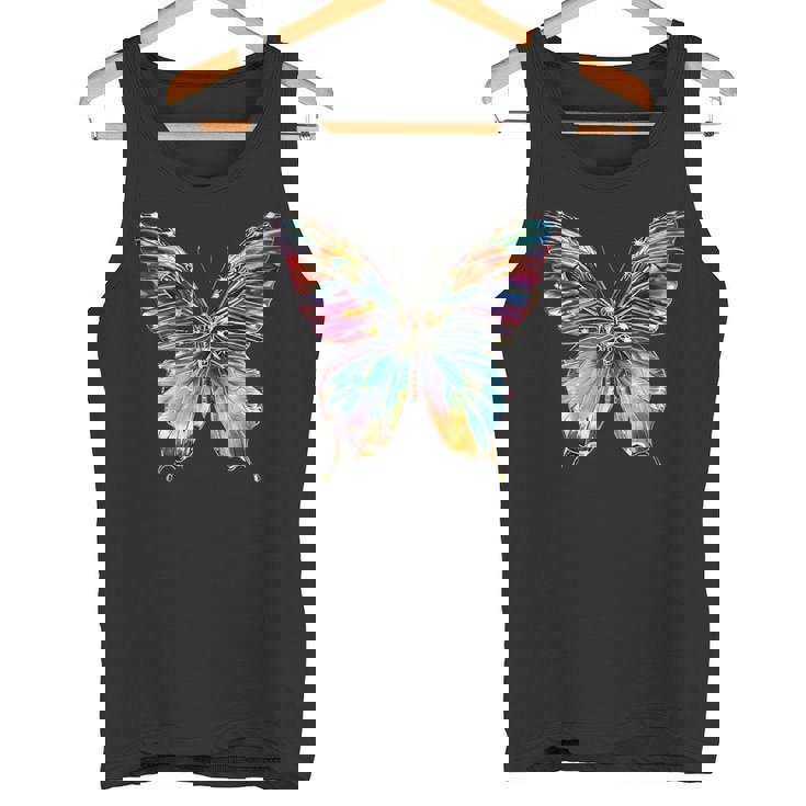 バタフライ カラフルな羽 バタフライ 蝶 タンクトップ