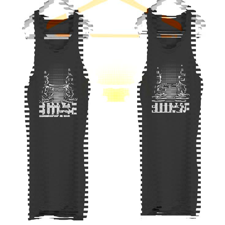 メンズ バディフィストバンプバディズム仏教フレンズハッピーブッダ タンクトップ