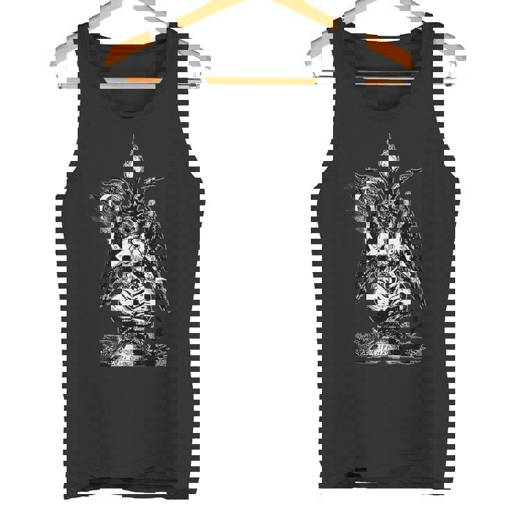 バフォメットの印章tシャツ ヤギの頭 タンクトップ