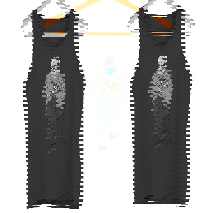 バーニー-サンダース-ミトン-ミーム タンクトップ