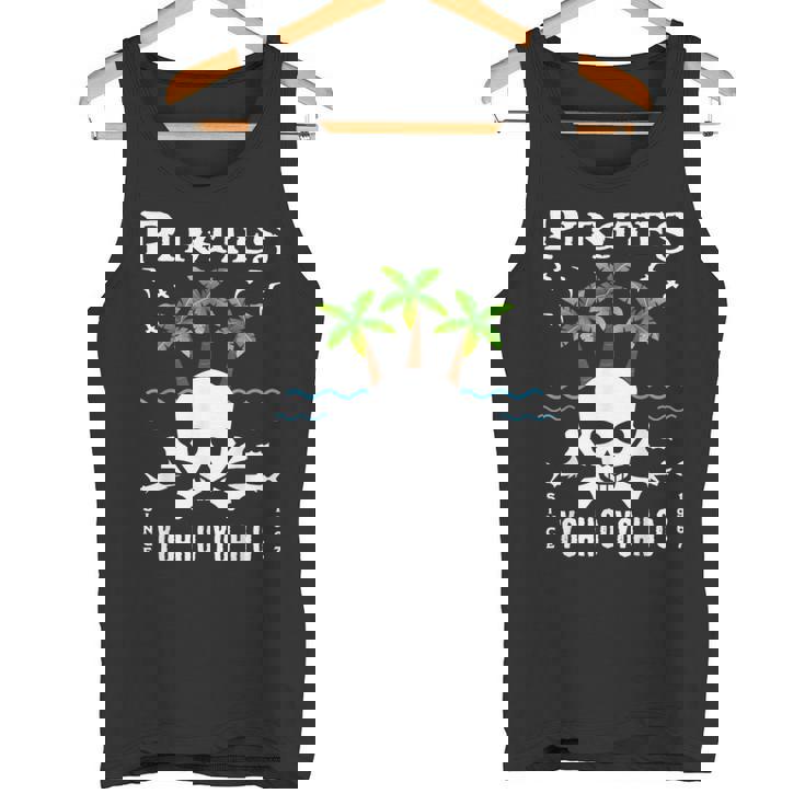 パイレーツ、カリビアン、ヨー・ホー・ヨー・ホ、スカル、テーマパーク、ライド タンクトップ