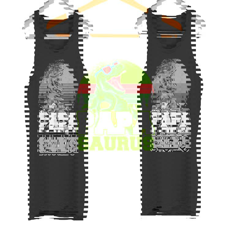 メンズ パパサウルス 恐竜 パパザウルス 父 誕生 誕生日 タンクトップ