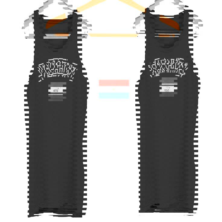 パラグアイ国旗 ヴィンテージ アンティーク調 レトロ ヘリテージデザイン タンクトップ