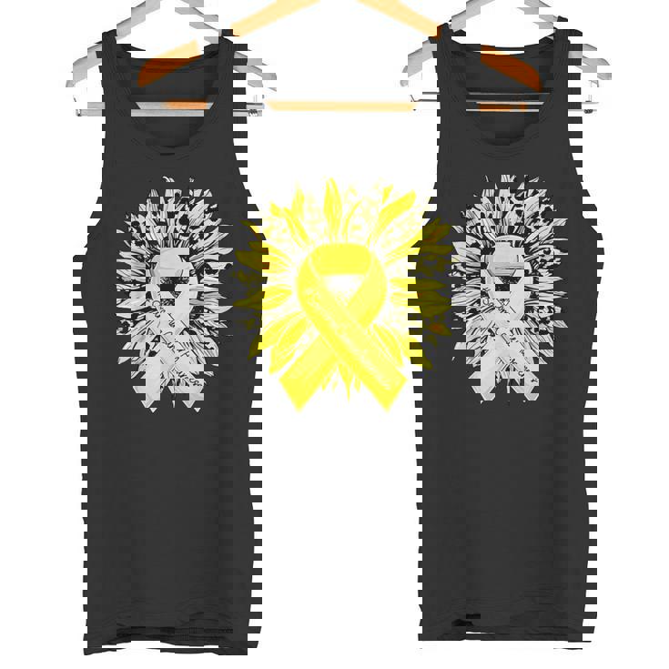 ヒョウ ヒマワリ イエローリボン 肉腫 がん啓発 タンクトップ