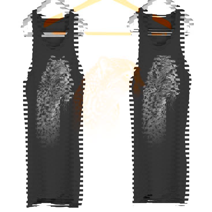 ヒョウチーター 虎 ヒョウの顔 ライオン 猫 タンクトップ