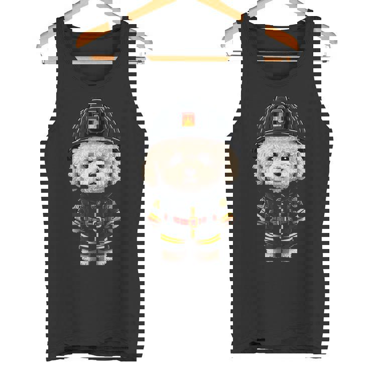 ビション・フリーゼ 消防士の消防士 ビション・フリーゼ タンクトップ