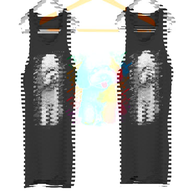 ビション・フリーゼ好きのかわいいビション・フリーゼの犬 タンクトップ