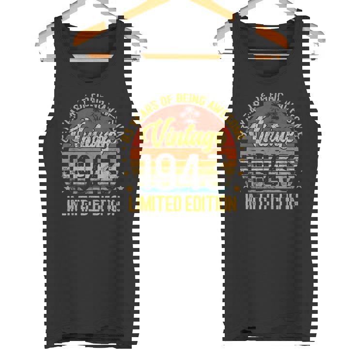 ビンテージ 83 誕生日デコレーション メンズ 83歳 1943 83歳の誕生日 タンクトップ