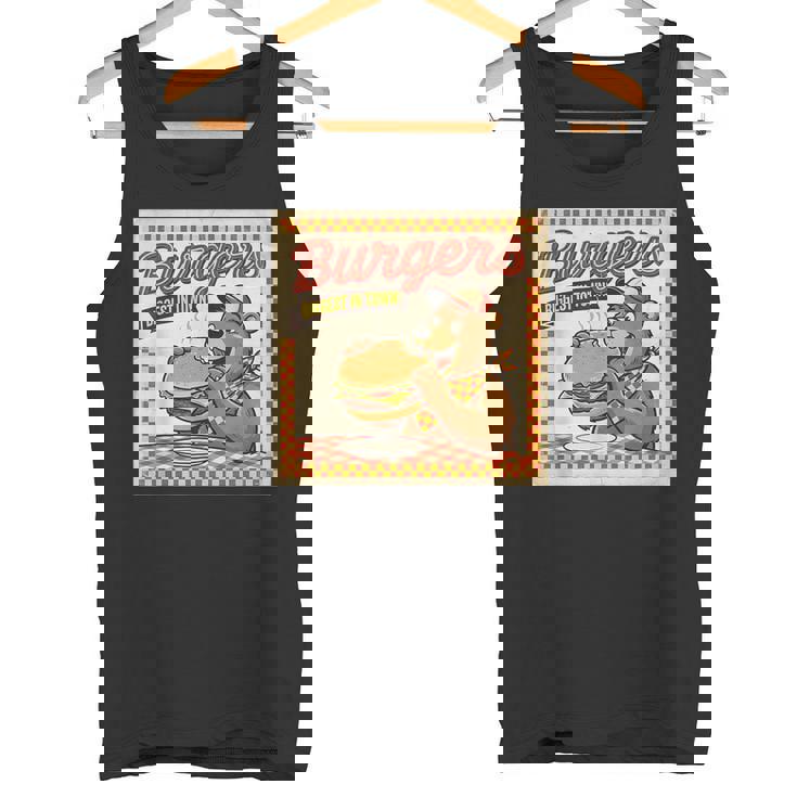 ビンテージ Burgers Biggest In Town ベア ハンバーガー ショップ タンクトップ