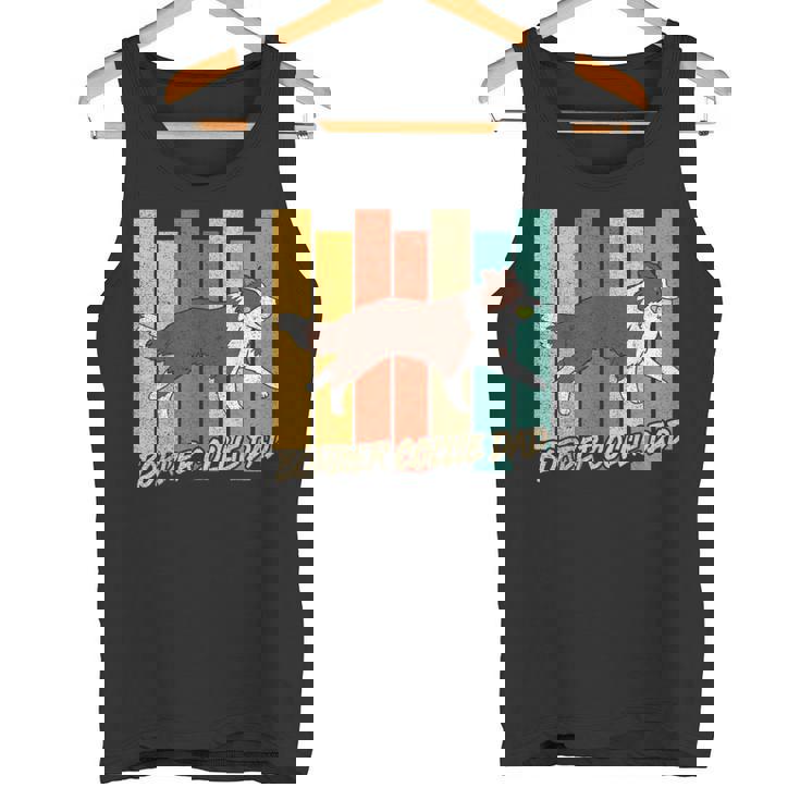 ビンテージ レッドボーダーコリー 犬 お父さん 犬 飼い主 父の日 タンクトップ