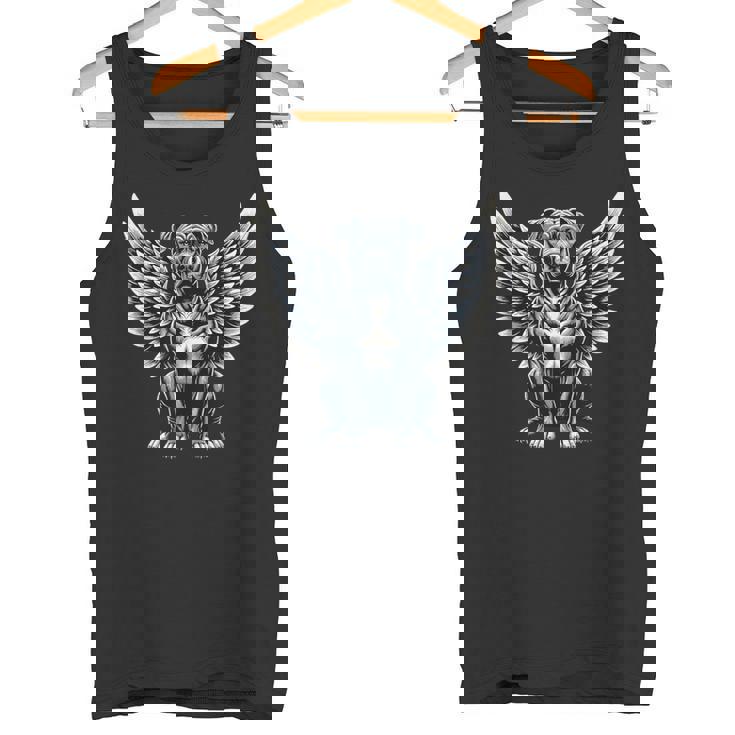 ピットブル 天使 犬 翼 動物 ペット メモリアル。 タンクトップ