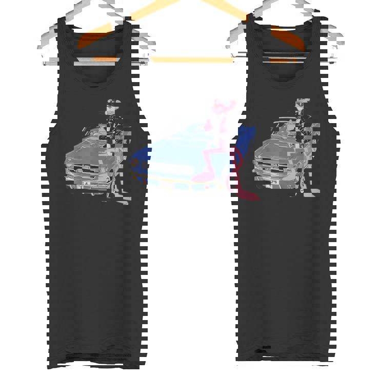 ピンクパンサー ヴィンテージ 1964 コンバーチブル 車 クール キャット タンクトップ