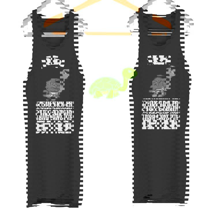 ピーナッツバターで亀よりもゆっくり走る タンクトップ