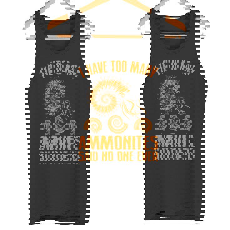 ファニー アンモナイト 化石ギフト メンズ レディース クールな貝殻 ラブ タンクトップ