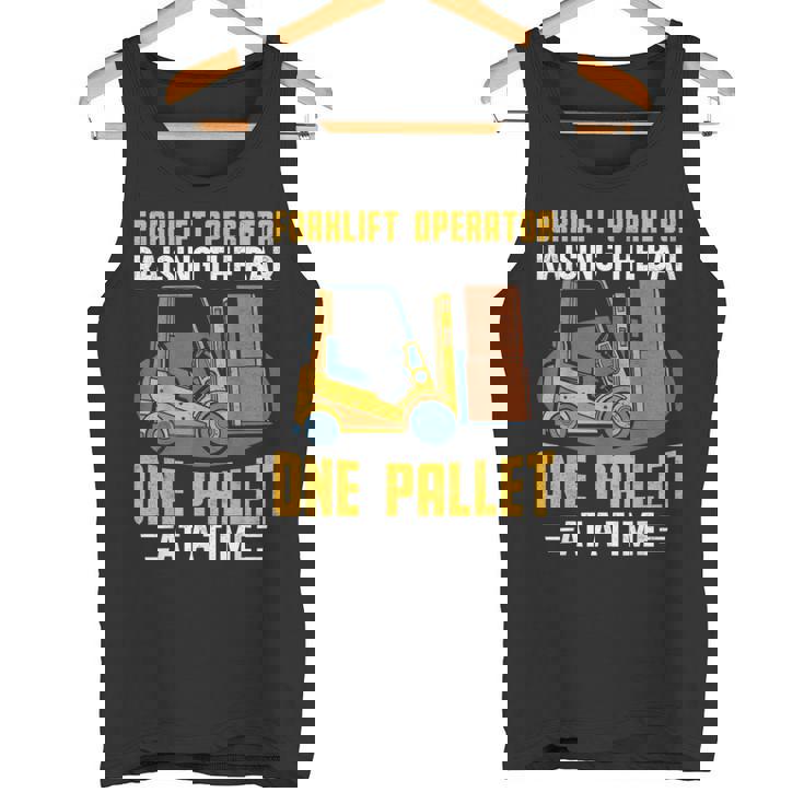 フォークリフト オペレーター レイジングバー パレット フォークリフトドライバー タンクトップ