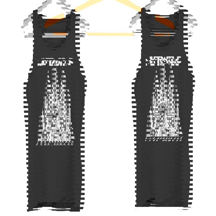 フリッツ・ラングのメトロポリス サイレントsfクラシック タンクトップ