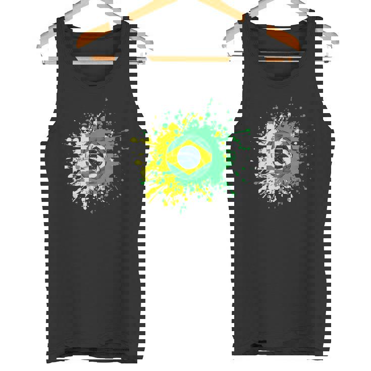 ブラジルの旗が付いたブラジルのバレーボール タンクトップ