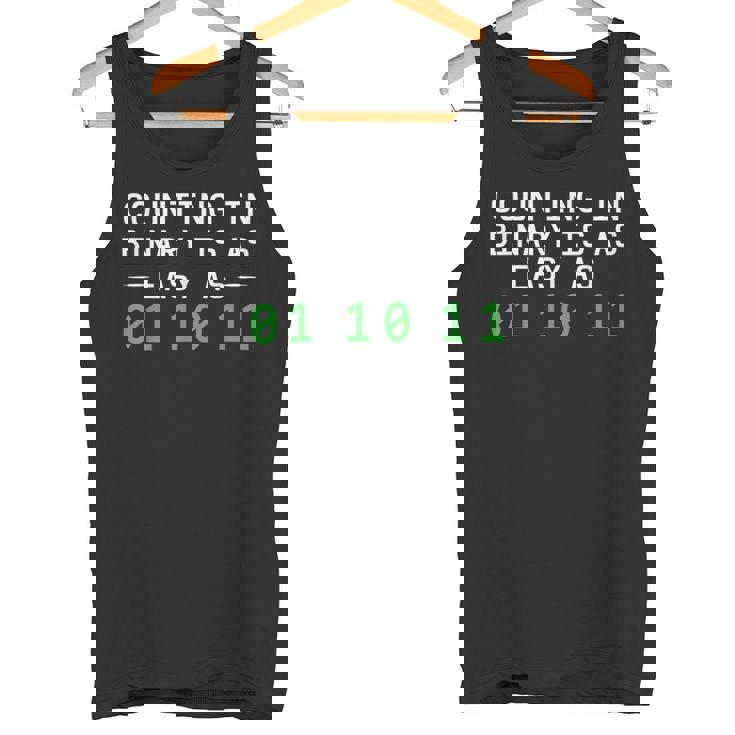 プログラマー カウントイン バイナリコード バイナリコーディング タンクトップ