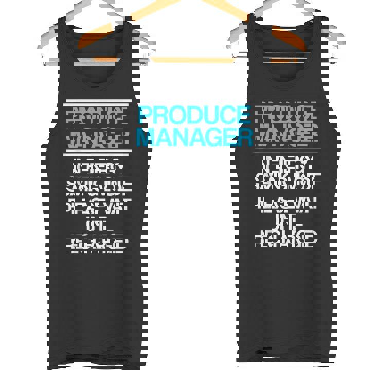 プロデュースマネージャー 食料品店スーパーバイザー タンクトップ