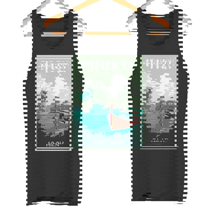 プーケット ロングテール ボート サムイ島 タイ 微笑みの国 バンコク お土産 旅行の贈り物 休暇 ビーチ パッタイ 長袖tシャツ タンクトップ