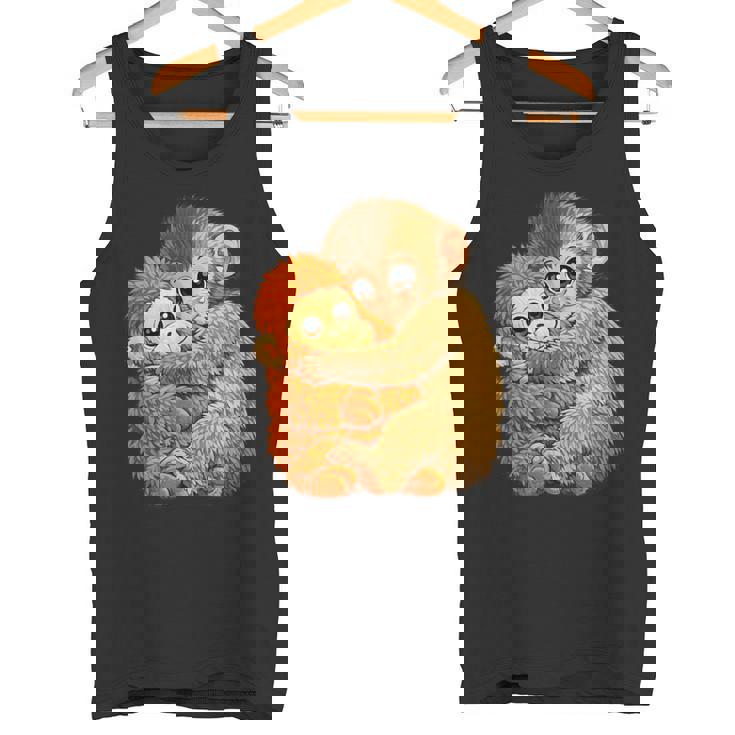 ベビーモンキーパンチ 面白い猿のぬいぐるみミーム タンクトップ