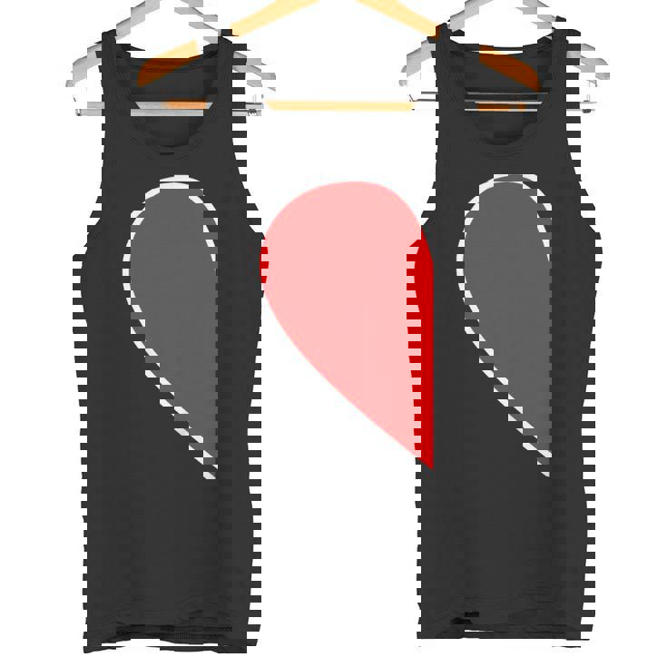 ペア ハート 親子 恋人（Left 左）（ビューティフルライフ）半分 コーデ リンク ルック かわいい タンクトップ