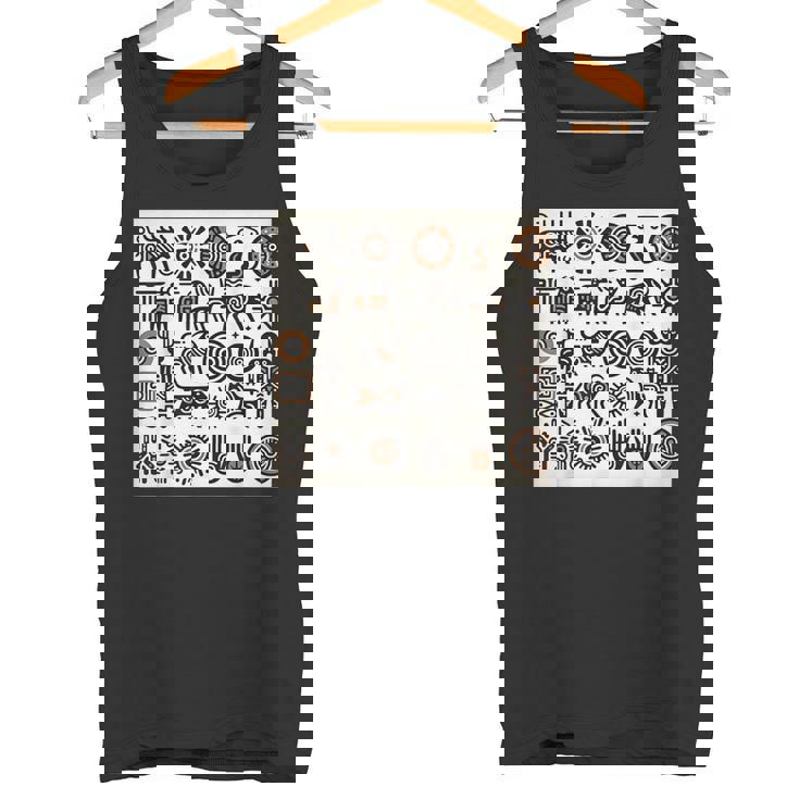 ペトログリフロックの彫刻ネイティブアメリカン タンクトップ