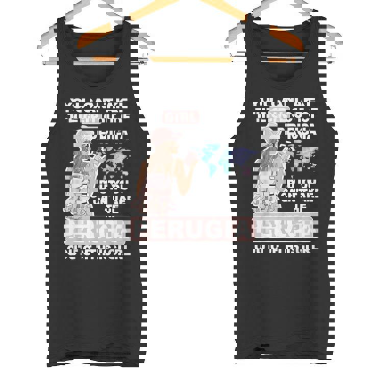 ペルージャシティのクールな少女 誇り高きペルージャガール タンクトップ