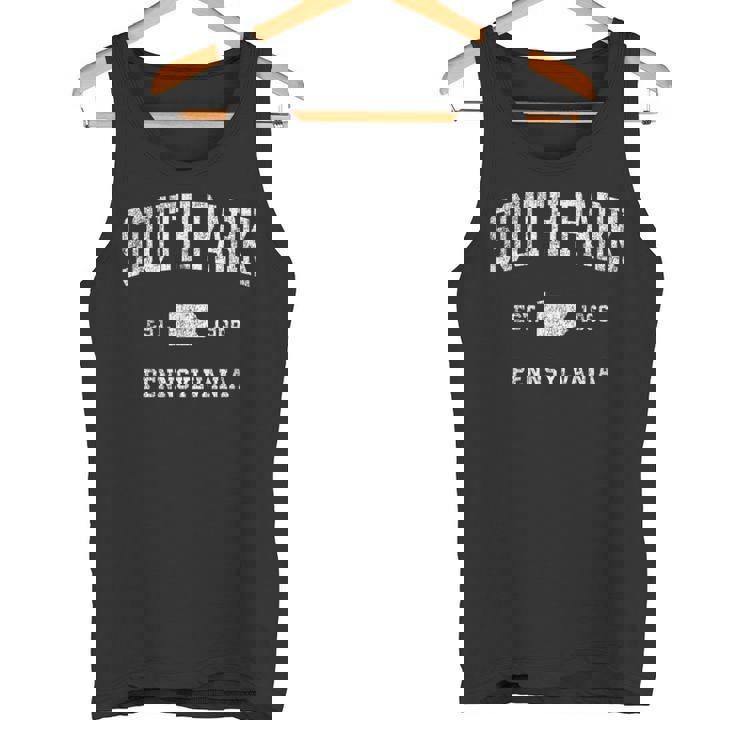 ペンシルバニア州サウスパークのヴィンテージアスレチックスポーツデザイン。 タンクトップ