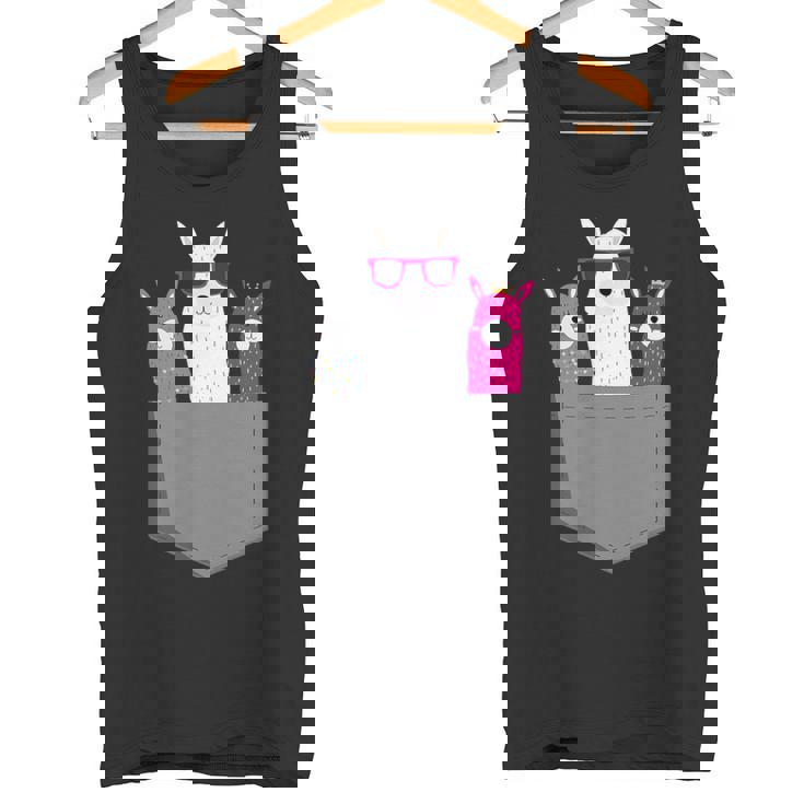 ポケット、アルパカ、ラマのアルパカ。 タンクトップ