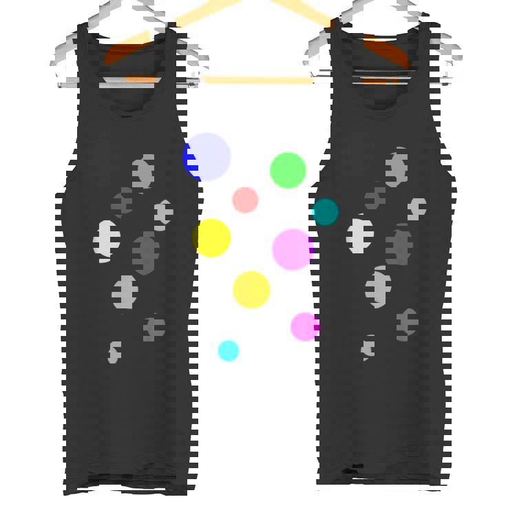 ポップ Dots カラフルドット 水玉【Pop】模様プリント アート おしゃれ タンクトップ