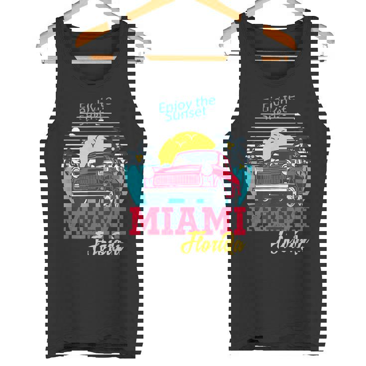 マイアミビーチtシャツ、マイアミ半袖グラフィックデザイン。 タンクトップ