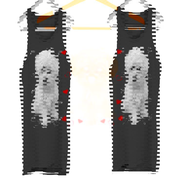 マルチーズ 犬 オーナー ラバー デザイン 子犬 ハート デザイン タンクトップ