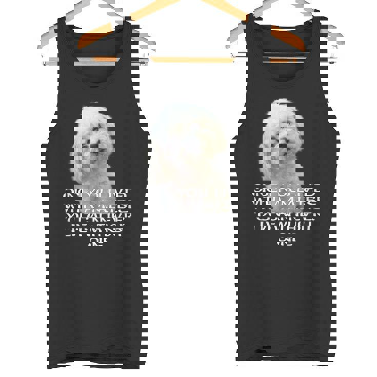 マルチーズ犬愛好家 子犬オーナー 真の愛 引用句デザイン タンクトップ