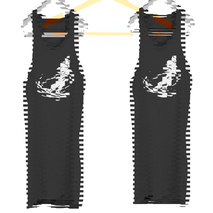 ミニマリスト スキー シルエット ウィンタースポーツ デザイン タンクトップ