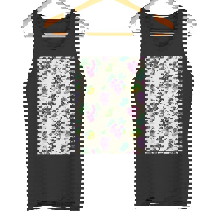 ミニマリストのブドウ柄アート。 タンクトップ