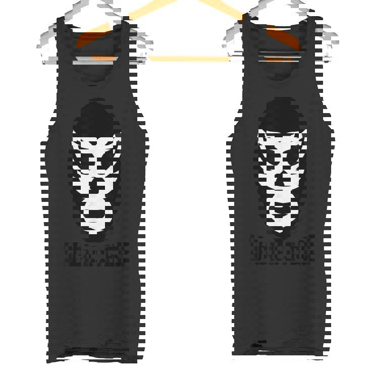 メキシカンルチャドール ルチャリブレ ブラック&ホワイト レスリングマスク タンクトップ